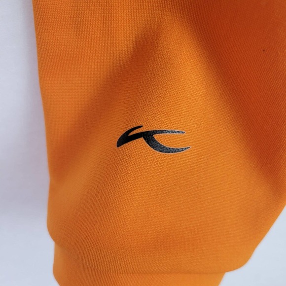 Kjus Womens Golf Hooded Jacket Full Zip Pockets Size Small Orange Activewear - Picture 7 of 8